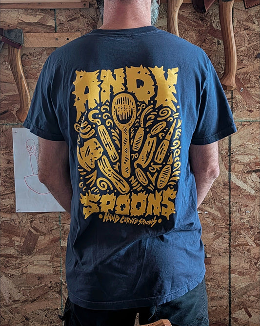 Andy Spoons T-Shirt - Navy Blue